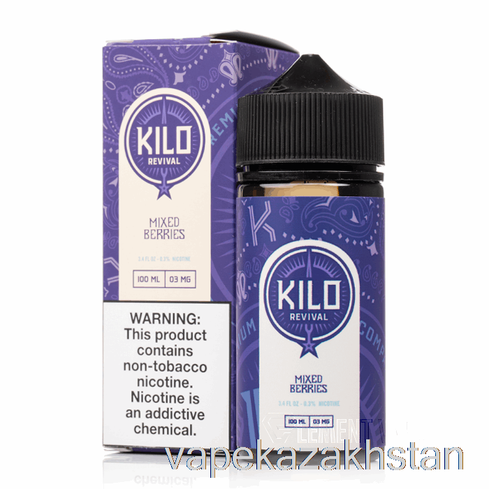 Vape Disposable Mixed Berries - KILO Revival - 100mL 0mg